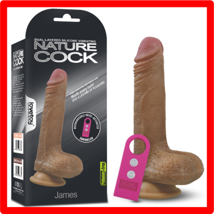 Dương vật giả gắn tường cao cấp có rung James Lovetoy - DV039