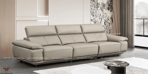 SOFA BĂNG 3 TỰA ĐẦU ĐIỆN KEM BE TỐI GIẢN