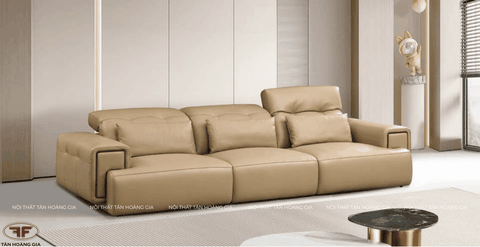 SOFA BĂNG 3 TỰA ĐẦU ĐIỆN VÀNG CÁT TỐI GIẢN