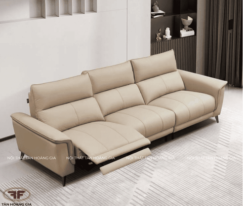 SOFA TÍCH HỢP KÊ CHÂN ĐIỆN VÀNG KEM TỐI GIẢN