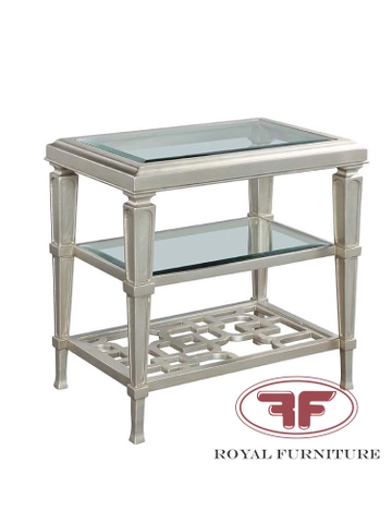 BÀN TRÀ GÓC MẶT KÍNH HIỆN ĐẠI THIẾT KẾ  3 TẦNG ĐỘC ĐÁO 8803