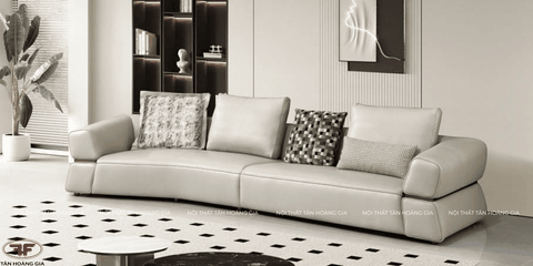SOFA DA CAO CẤP TRẮNG KEM TỐI GIẢN