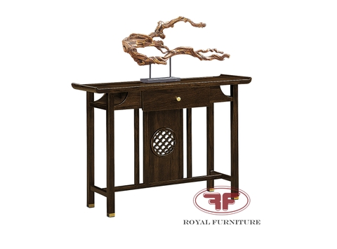 BÀN CONSOLE TRANG TRÍ INDOCHINE GỖ ÓC CHÓ NHẬP KHẨU ĐẸP HT2381