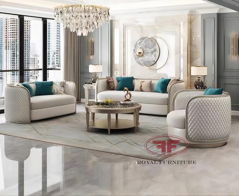 BỘ SOFA PHÒNG KHÁCH LUXURY CAO CẤP NHẬP KHẨU 8808