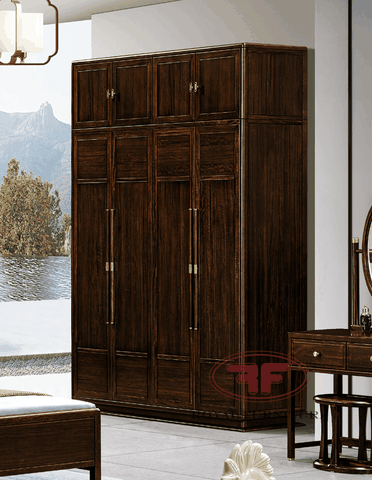 TỦ QUẦN ÁO INDOCHINE GỖ ÓC CHÓ 1M75 4 CÁNH 2351