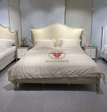 [ NHIỀU KÍCH THƯỚC]  GIƯỜNG NGỦ HIỆN ĐẠI LUXURY THIẾT KẾ DÁNG CONG ĐIỆU ĐÀ A8802