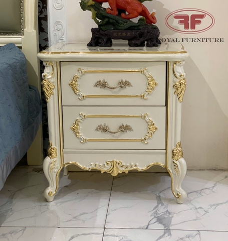 TỦ ĐẦU GIƯỜNG DÁT VÀNG TÂN CỔ ĐIỂN ĐẸP 917B