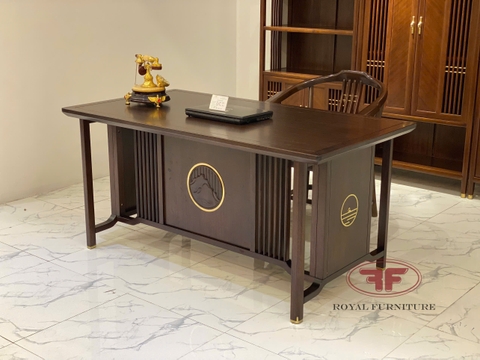 BÀN LÀM VIỆC 1M6 MẶT GỖ ÓC CHÓ INDOCHINE NHẬP KHẨU HT2329