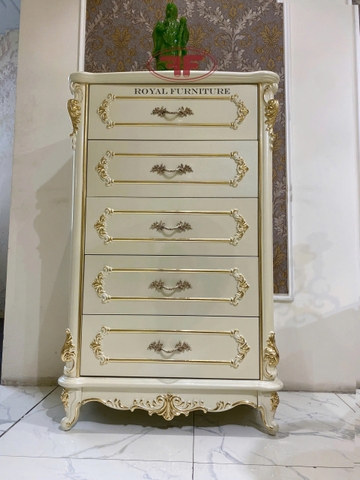 TỦ 5 NGĂN KÉO TÂN CỔ ĐIỂN DÁT VÀNG 953B