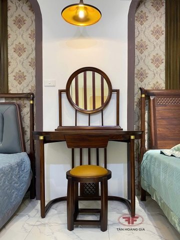 BÀN TRANG ĐIỂM INDOCHINE GỖ ÓC CHÓ A02