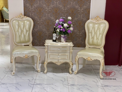 BỘ BÀN TRÀ 2 GHẾ THƯ GIÃN DÁT VÀNG TÂN CỔ ĐIỂN NHẬP KHẨU 939B