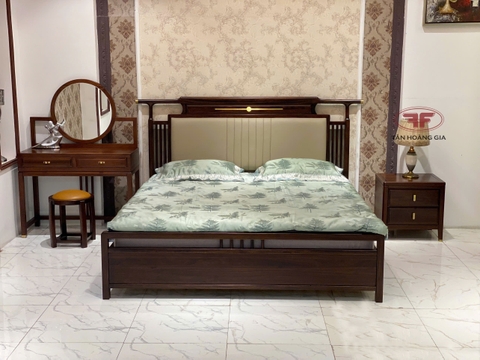 GIƯỜNG NGỦ 1M8X2M INDOCHINE GỖ ÓC CHÓ 2336