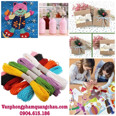 Dây giấy xoắn trang trí đồ handmade (bó 19 mét)_PKM74