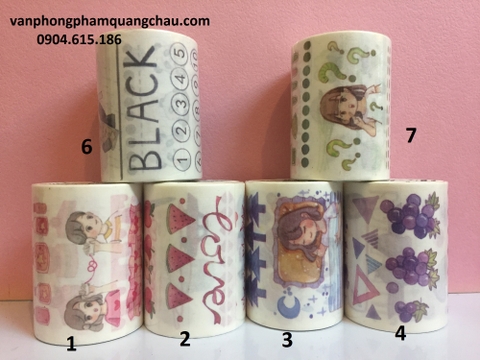 Băng dính washi bản 6 cm _ S194