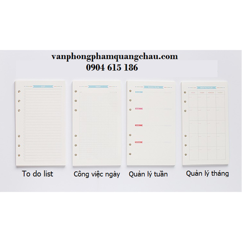 GIẤY A5 REFILL MÀU CHO PLANNER_PKM199