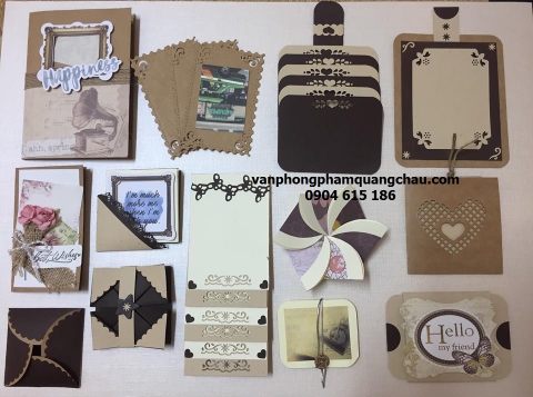 Bộ 13 hiệu ứng Scrapbook tông màu nâu Kraft_SB56