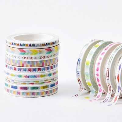 Băng keo Washi - Set 02 cuộn (bản 5mm x 08 mét) _S154