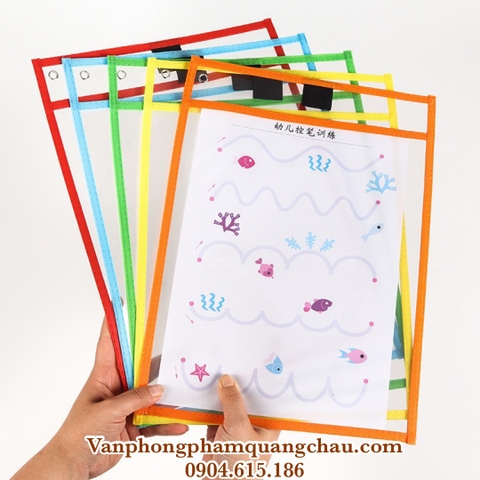 Túi viết xóa - Dry erase pocket - (Màu giao ngẫu nhiên)