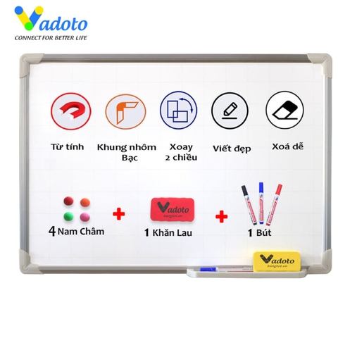 Bảng Từ Trắng Treo Tường Cỡ Nhỏ Vadoto NanoTech