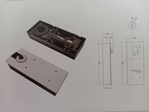 Bản lề sàn VICKINI 60842.001