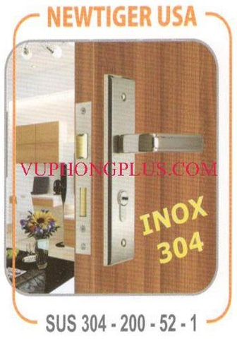 Khóa tay gạt inox Newtiger SUS 304-200-52-1