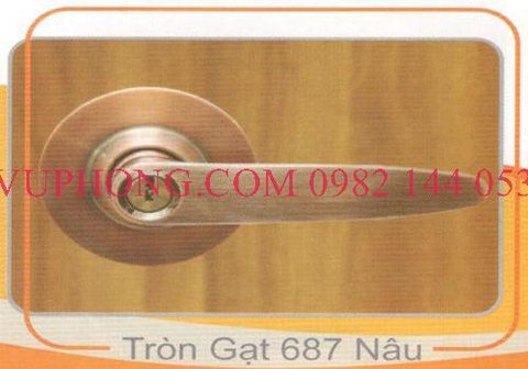 Khóa tròn gạt 687 nâu