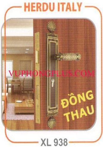 Khóa tay gạt đồng thau cửa đi Herdu XL 938