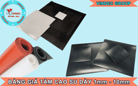Bảng Giá Tấm Cao Su Dày 1mm, 2mm, 3mm, 4mm, 5mm, 6mm, 7mm, 8mm, 10mm Mới Nhất