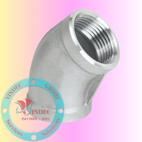 Chếch INOX Ren- 45 Độ