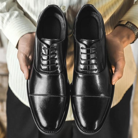 Giày Tây Nam Oxford Đen – Thiết Kế Sang Trọng – Phù Hợp Công Sở & Sự Kiện GTA76 (Có size to 45-46)