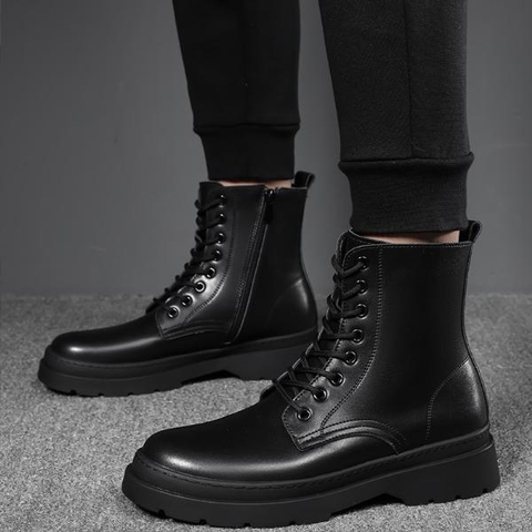Giày Boot Nam  - Combat Boot khóa kéo cổ cao đơn giản mạnh mẽ cá tính GN491