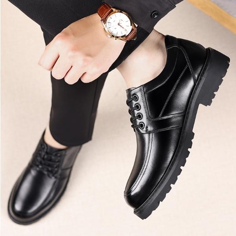 Giày Boot Nam Cổ Thấp Da Cao Cấp – Đế Cao Su Chống Trượt, Sang Trọng & Thoải Mái GN495 (có size to 45-46)