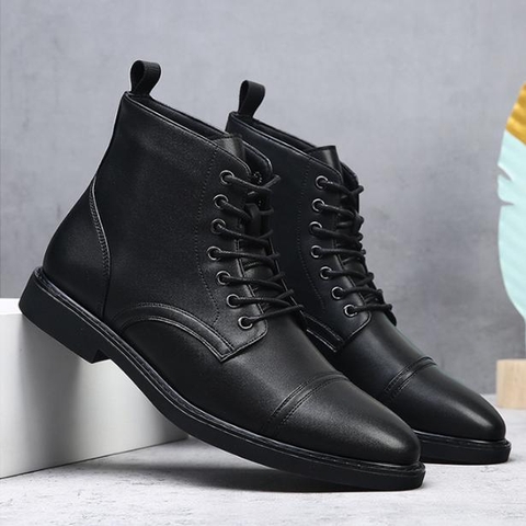 Giày Boot Nam Cổ Cao COMFI Da Đen Lịch Lãm – Phong Cách Trẻ Trung, Thời Trang Cao Cấp GN502 (Có size to 45-46)