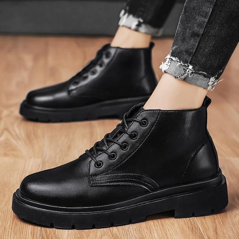 Giày Boot Nam Cổ Lửng Mũi Tròn – Lịch Lãm, Nam Tính, Chuẩn Phong Cách Hiện Đại GN506