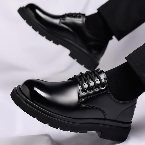 Giày Boot Nam cổ thấp đế Derby Nam Da Bóng Cao Cấp – Đế Cao Su Chống Trượt, Form Sang Trọng Đi Làm – Đi Tiệc GN508 (có size to 45-46)