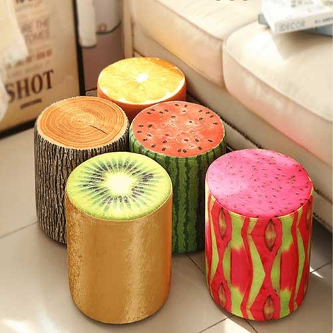 Ghế đôn bọc nỉ trái cây GD-02