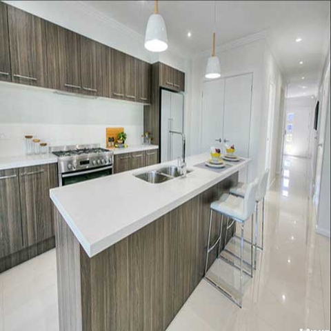 Tủ bếp thùng mdf cốt xanh cánh phủ laminate TB-005