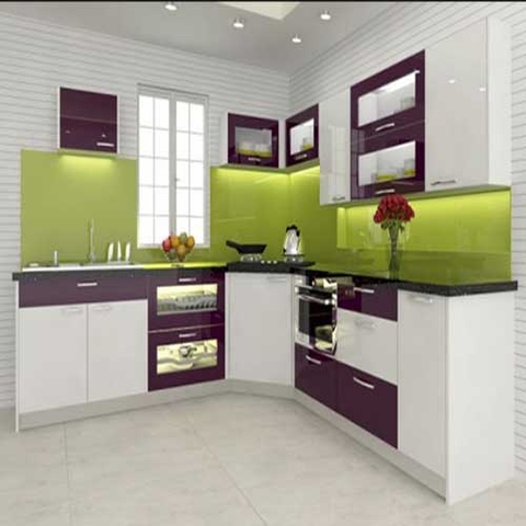 Tủ bếp gỗ nhựa picomat cánh acrylic TB-007