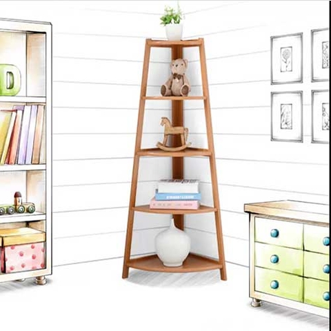 kệ góc gỗ tự nhiên KS-020