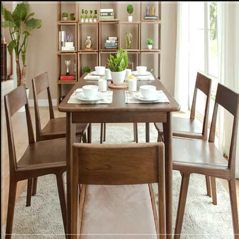 bàn ăn gỗ sồi tự nhiên BA-202
