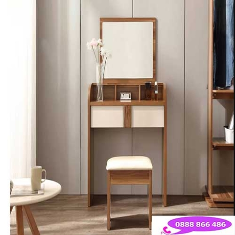 bàn trang điểm gỗ kiểu dáng nhỏ gọn BTD-159