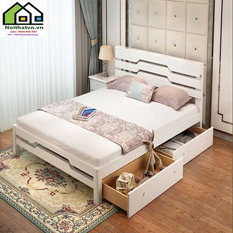 giường ngủ gỗ sồi hiện đại G-503