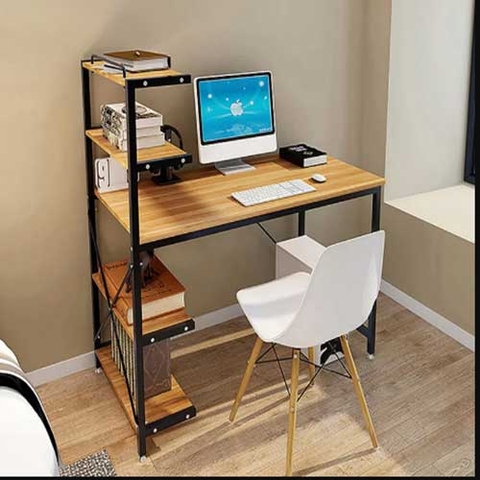 Bàn học chân sắt, Bàn liền giá sách GHS-033