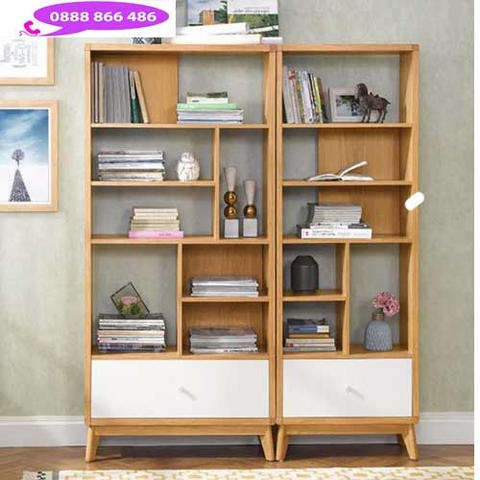 Giá để sách gia đình bằng gỗ kiểu dáng nhỏ gọn KS-415
