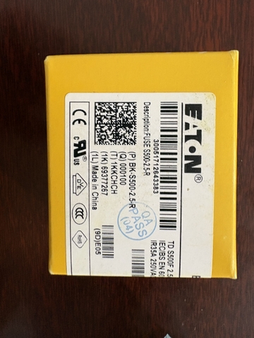 Cầu chì kính Eaton BK/S500-2.5-R