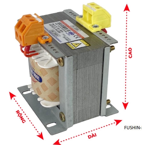 Biến áp cách ly trần 1 pha 380V/220V (Tủ điện), 10KVA - 50A