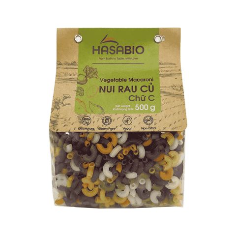 Nui rau củ chữ C HASABIO 500G