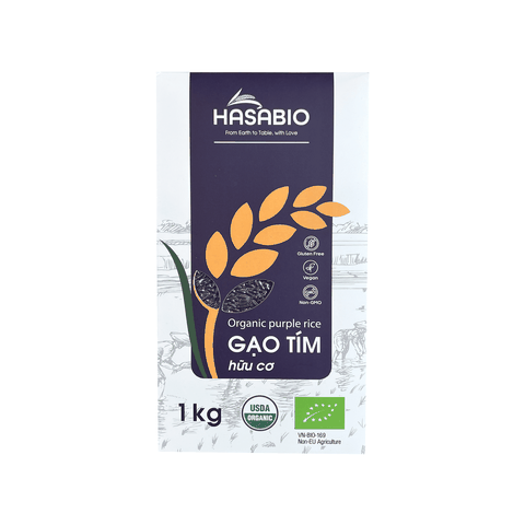 Gạo tím hữu cơ HASABIO 1kg