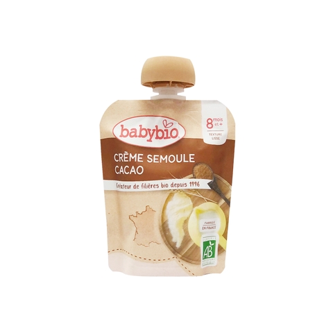 Váng sữa hữu cơ cho bé vị cacao Babybio 85g (≥ 8 tháng)
