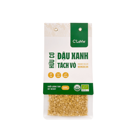 Đậu xanh tách vỏ hữu cơ C'LaVie 200g
